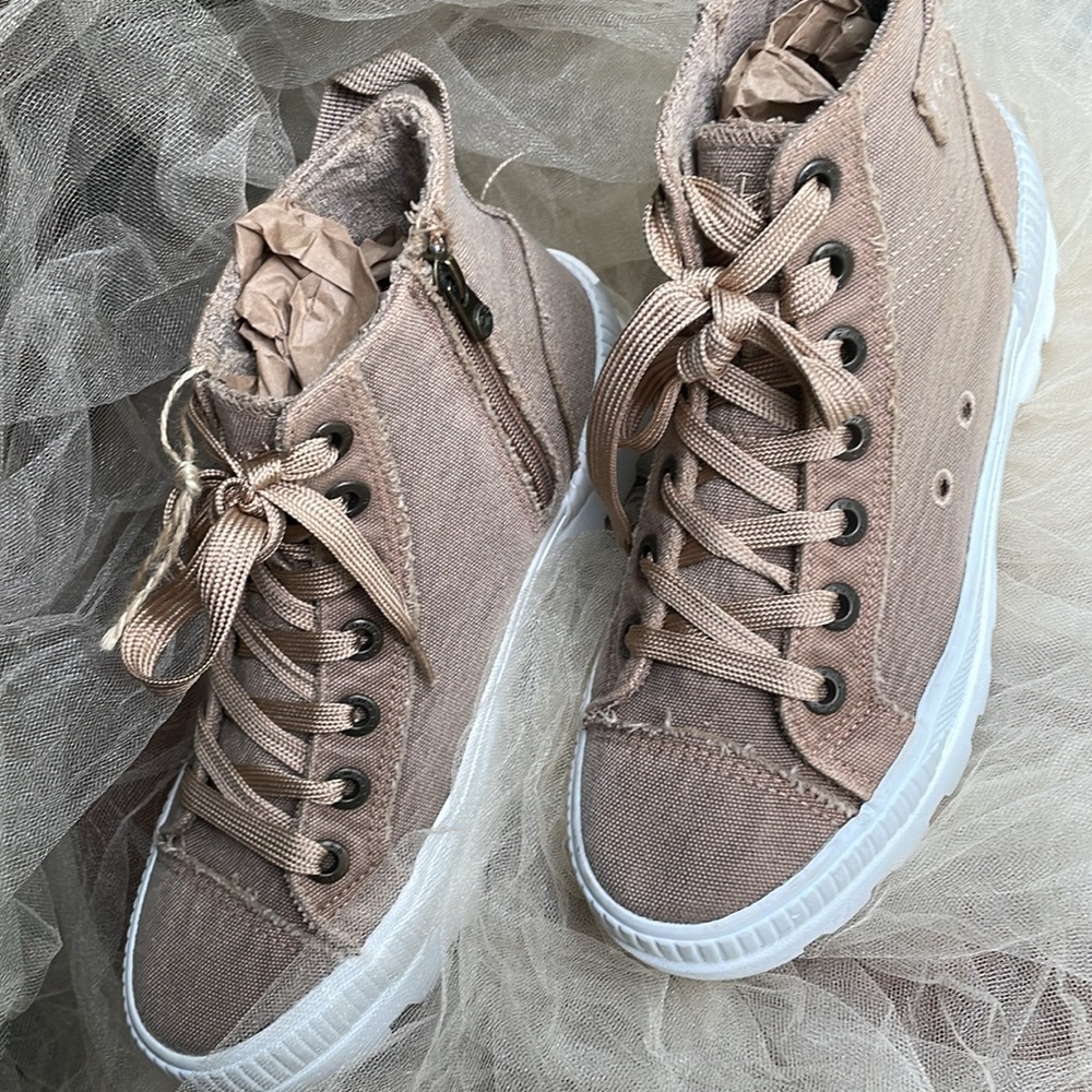 ❤️ BLOWFISH MALIBU 4 earth high top zippered tennis shoes sneakers size 8 - Picture 4 of 8